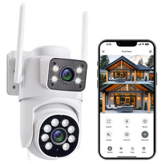 Merkury Innovations MI-CW084-199W Smart Outdoor Camera 1080p – Dual Lens