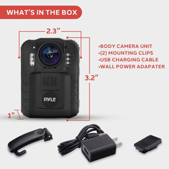 Police Security Video Compact Camera – HD 2304X1296P Rechargeable Wireless Water