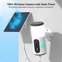 ANRAN Solar Security Floodlight Camera Wireless 2K Outdoor Camera WIFI PTZ Smart