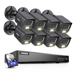ANNKE 4K 8CH DVR 3K AI Color Night Vision Security Camera System Audio Recording