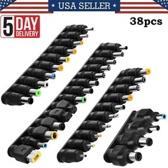 38PCS 5.5 mm/2.1 mm 5V DC Power Adapter Barrel Jack Plug Charger Cord For Laptop