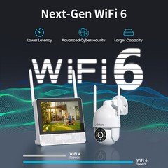 ANRAN Wireless Security Camera System with 10”Monitor 5MP WiFi Cameras 2TB HDD