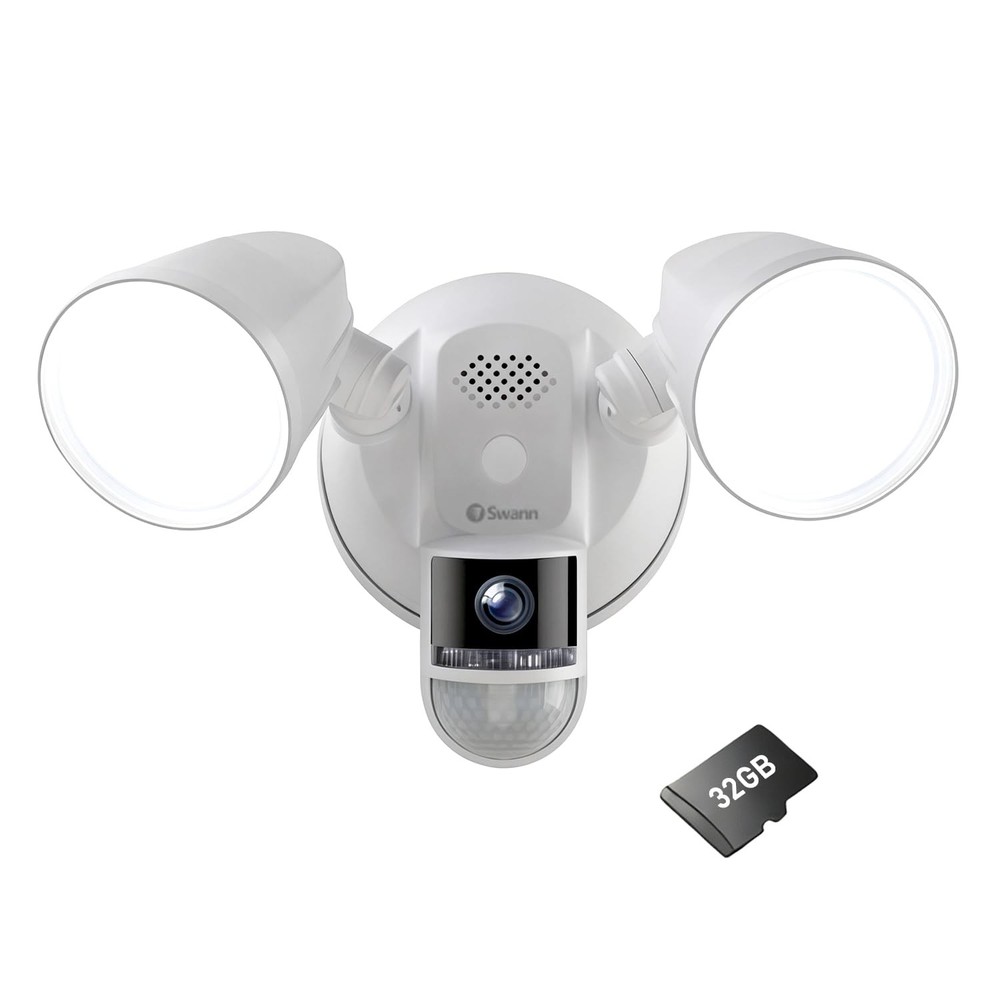 4K Floodlight Security Camera,Security Camera Outdoor with a 32GB Micro SD Ca…