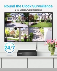 ZOSI 4K PoE Security Camera System 8CH 8MP NVR with 2TB HDD AI Human Detection