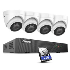 ANNKE 8CH NVR 5MP POE CCTV Security Camera System Audio Recording Outdoor H.265+