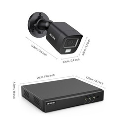 ANNKE 8CH 5MP Lite DVR 1080P CCTV Security Camera System Outdoor Human Detection