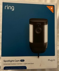 Ring 1080p Spotlight Cam Pro Plug-In Security Camera black new