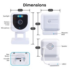 Geeni 1080P Mini Security Camera 2-Pack – WiFi Indoor/Outdoor, Night Vision