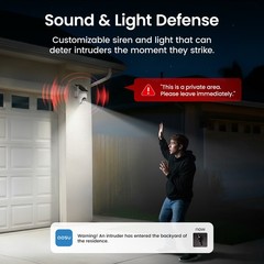 AOSU Solar Security Camera Outdoor Wireless Home Surveillance works with Alexa