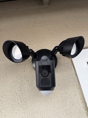 Ring Floodlight Cam Wired Plus Outdoor Wired Full HD Surveillance Camera – Black