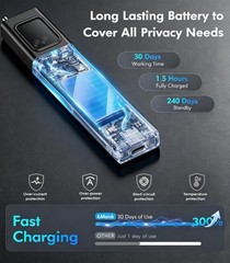 AI Hidden Camera Detector – Wireless Privacy Protection, 6 Sensitivity Levels, 4