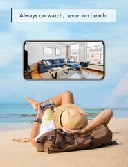 Compact Indoor Security Camera: 2K Video, Night Vision & Easy Setup – White Cube