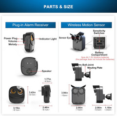 Driveway Alarm- 1/2 Mile Long Range Wireless Driveway Alarm Outdoor Weather Resi