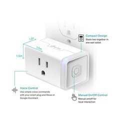 Smart Wi-Fi Plug Outlet 15A Alexa Google IFTTT Remote Control Pack of 3