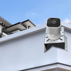 Universal Corner Mount for Security Camera, Stainless Steel Silver