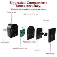 1/2 Mile Hosmart Driveway Alarm Wireless Sensor System & Driveway Sensor Alert