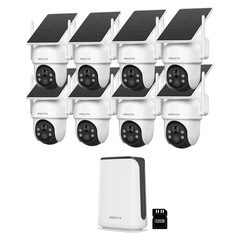 4MP HD Solar Security Camera System Wireless Outdoor Color Night Vision AI Human
