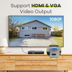 SANNCE 8CH 6MP NVR 5MP POE IP Security Camera System Audio Recording Ourdoor IR