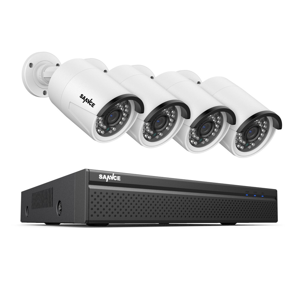 SANNCE 8CH 4K NVR POE 3MP 5MP AI Security Camera System Two Way Audio Recording
