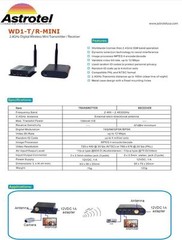 WD1-T/R-MINI 2466BT/R MPEG 4 ENCODING WIRELESS TRANSMITTER+RECEIVER AUDIO VIDEO