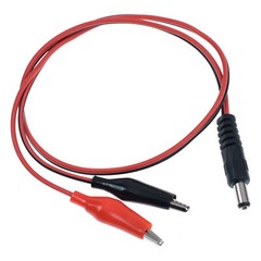 Dual Alligator Clips to 5.5×2.1mm Male Plug Connector Cable for Portable CCTV
