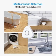 5 Pack Water Leak Detectors for Home, 4 Levels Adjustable Audio 0-120dB Water…