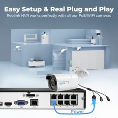 Reolink 16MP Dual-Lens PoE Security Camera System 8CH 2TB HDD NVR Duo 3 PoE Cam