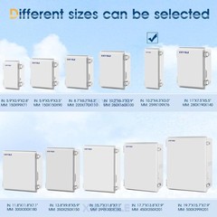 Waterproof Outdoor Project ABS 10.2"x4.3"x3.0", Grey Cover