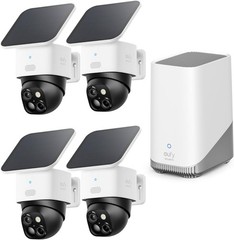 eufy Security SoloCam S340 Solar Wireless Outdoor Camera 4-Cam Kit 360° Pan WiFI