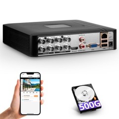 4/8 Channel H.265 1080P DVR with Hard Drive 500GB for Security Camera System USA