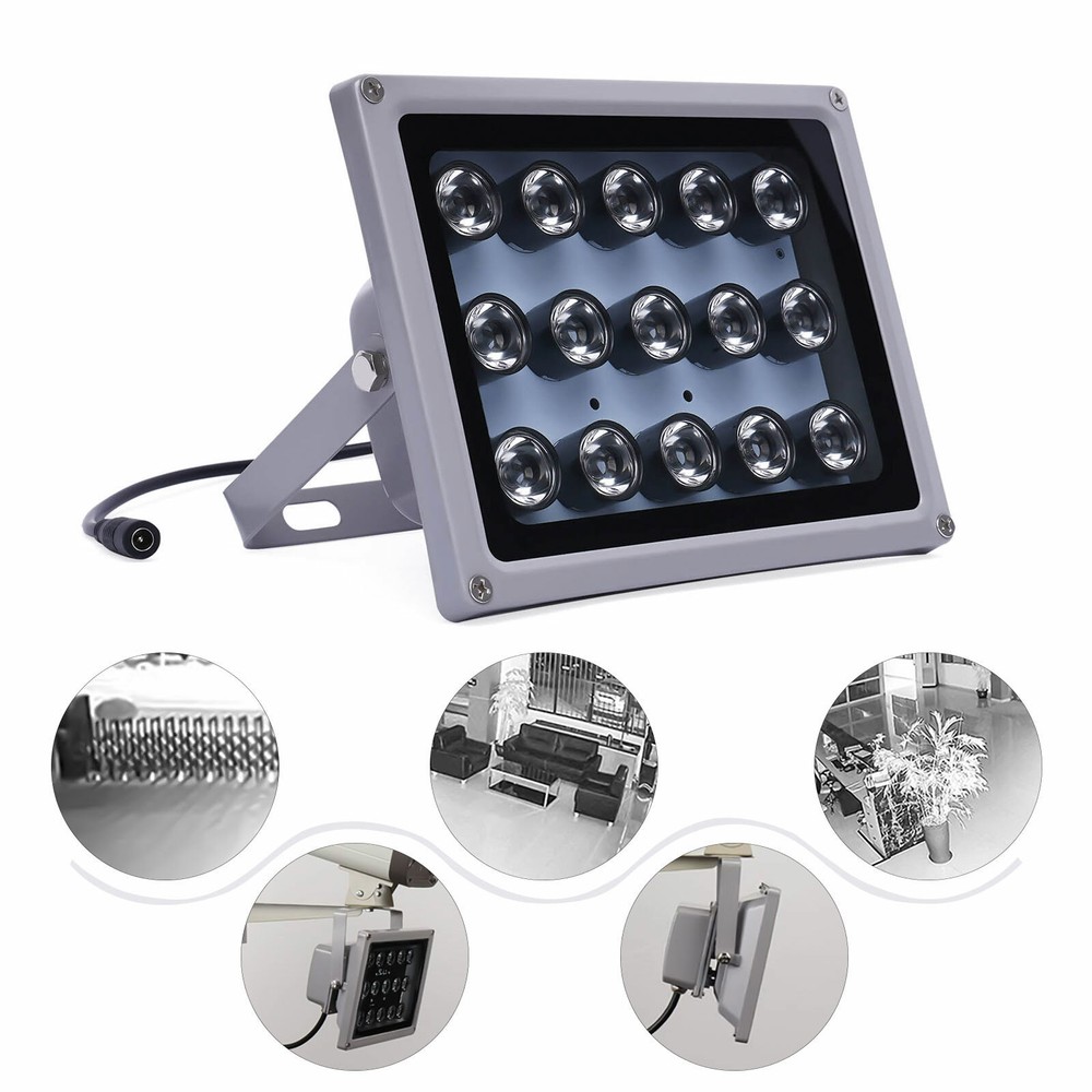 Infrared Night Vision 15 LED Light IR Illuminator Lamp For CCTV 12V