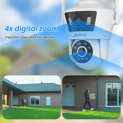 ANRAN Wireless WiFi Security Camera Dual Lens 4MP 360° PTZ Audio Home Outdoor