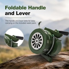 Hand Crank Siren Horn, 110 DB Loud Safety Manual Siren, Portable Metal Manual…