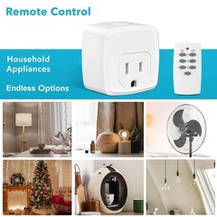 Energy Efficient 3-Outlet Remote Control Plug – 100FT RF Signal Included