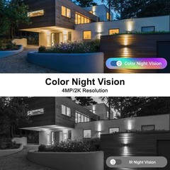 Wireless Security Camera For Home Outdoor Security, Solar/Battery Powered 2K HD