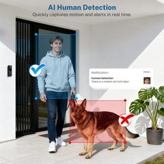 Wireless Video Doorbell Camera,1080P FHD, Motion Detection, Two-Way Audio, Ni…