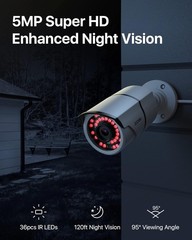 ZOSI 16CH 4K 8MP NVR PoE Security Camera System 8x5MP Outdoor PoE IP Camera 4TB
