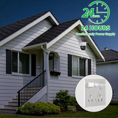 30FT Power Adapter for Eufy Solocam,Eufycam,and Indoor Cam,White Charger & Cable