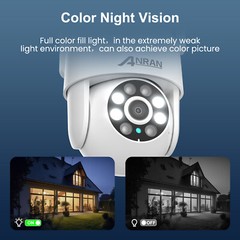 ANRAN 5MP 360°Pan/Tilt Security Camera Home Powered 24/7 Auto Track Outdoor CCTV