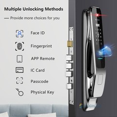 Jacchozhi 3D Face Recognition Video Smart Lock with Camera,Keyless Entry Fingerp