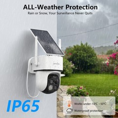 4x Wansview Dual-Lens Wireless Solar Security Camera 360°PTZ Color Night Vision