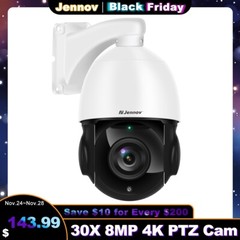 360° 4K 8MP POE PTZ Security IP Camera 30x Zoom CCTV HIKVISION Compatible 50M IR