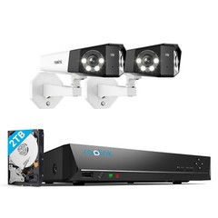 Reolink 16MP Dual-Lens PoE Security Camera System 8CH 2TB HDD NVR Duo 3 PoE Cam