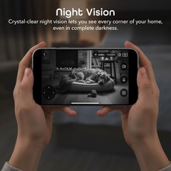 Geeni Scope Ultra 2K Smart 355° Pan & Tilt Auto-Follow Indoor Security Camera