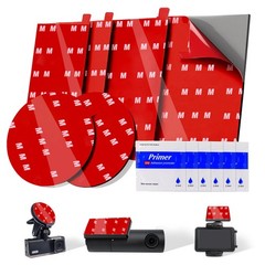 6 Pcs Dash Cam Adhesive Pads, Double Sided Pads for Car Red