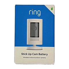 Ring Stick Up Cam, Weather-resistant, Live View, Color Night Vision -White