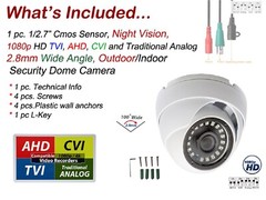 1080p HD TVI AHD CVI Analog Night Vision Outdoor Indoor CCTV Security Camera
