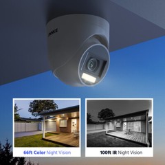 ANNKE 4pcs 5MP CCTV Security Camera Outdoor Color Night Vision Audio Recording