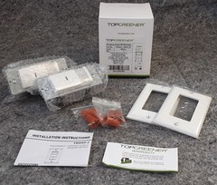 2-Pack – TOPGREENER Occupancy Sensor PIR Wall Switch TDOS5-J-W2P-UF – White