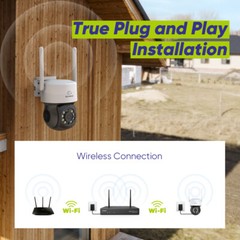 SANNCE 5MP Wireless Pan&Tilt Color Security Camera System 10CH NVR Two Way Audio